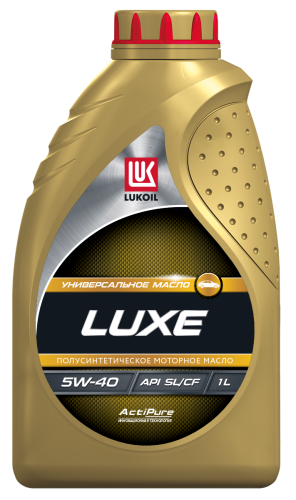 Масло моторное LUKOIL LUXE SEMI-SYNTHETIC 5W-40, API SL-CF, 1 литр