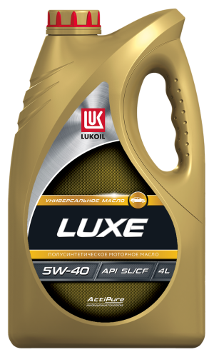 Масло моторное LUKOIL LUXE SEMI-SYNTHETIC 5W-40, API SL-CF, 4 литр
